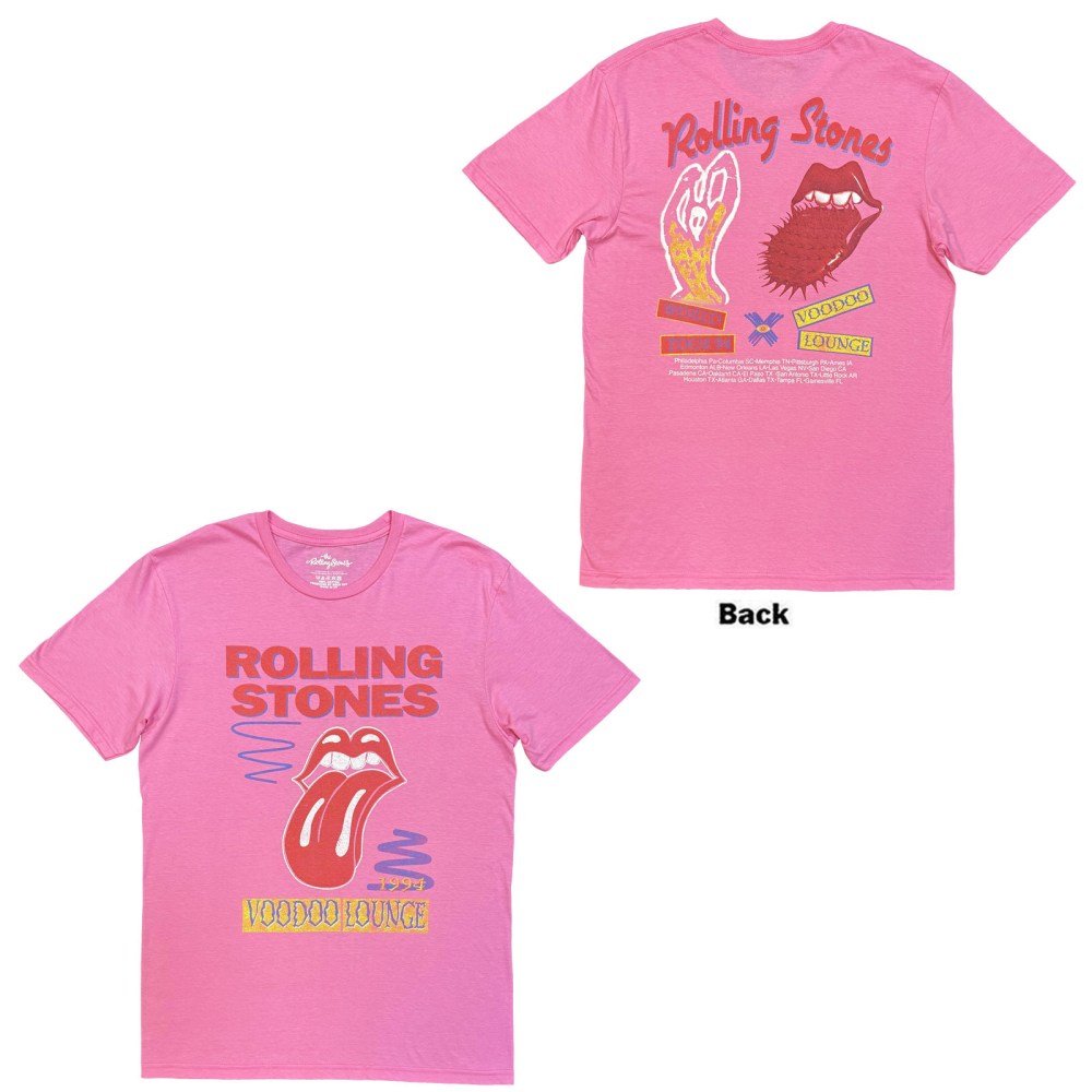 The Rolling Stones - Voodoo Lounge 1995 Heren Tshirt - Roze